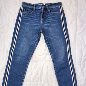 Loft brand skinny jeans with stripe detail down leg size 4 or 27